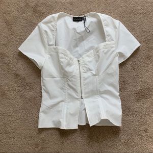 Prettylittlething Zip corset top